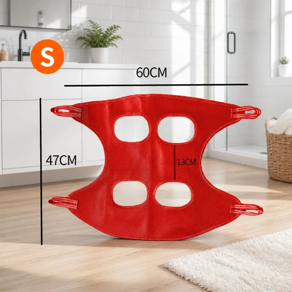 Pet Grooming Hammock for Dogs and Cats 60cm X 47cm Red
