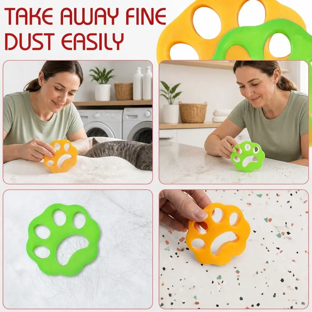 Pet Hair Remover Laundry Ball Silicone Lint Catcher Cleaning Tool Green