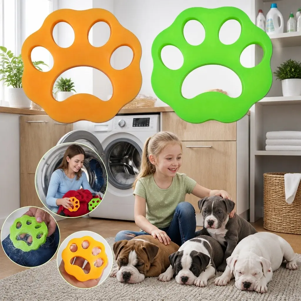 Laundry Pet Hair Remover Silicone Lint Catcher for Washing Machine Yellow