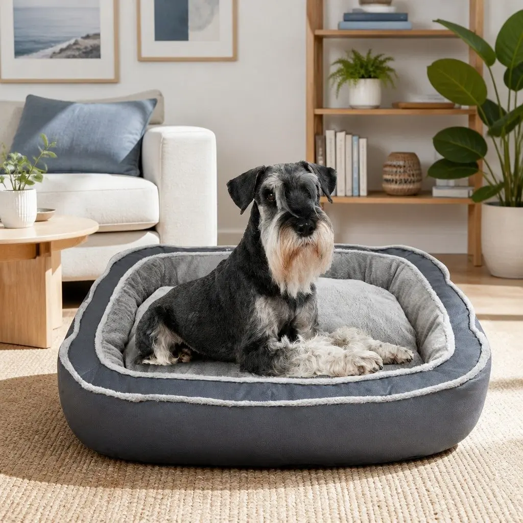 Pet Bed Oval for Dogs and Cats 90x70x21cm Blue