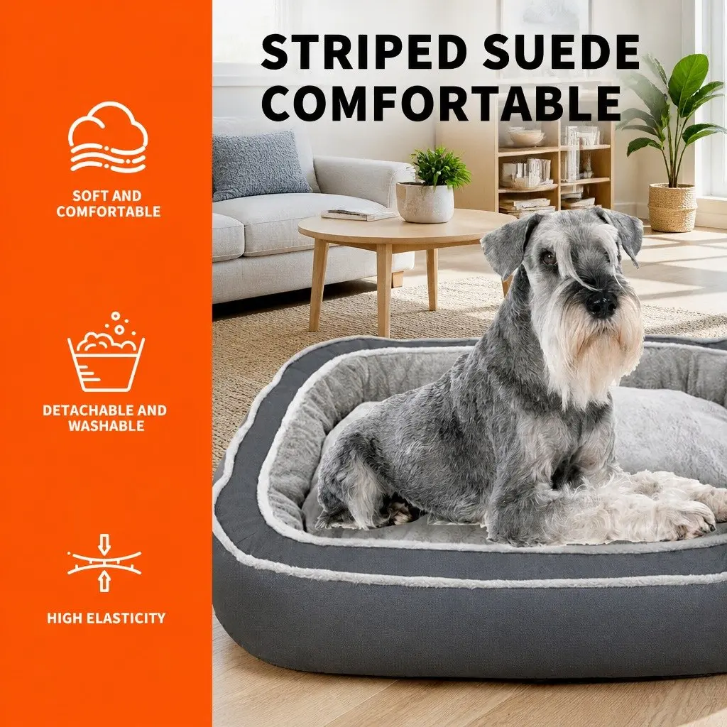 Pet Bed Oval for Dogs and Cats 90x70x21cm Blue