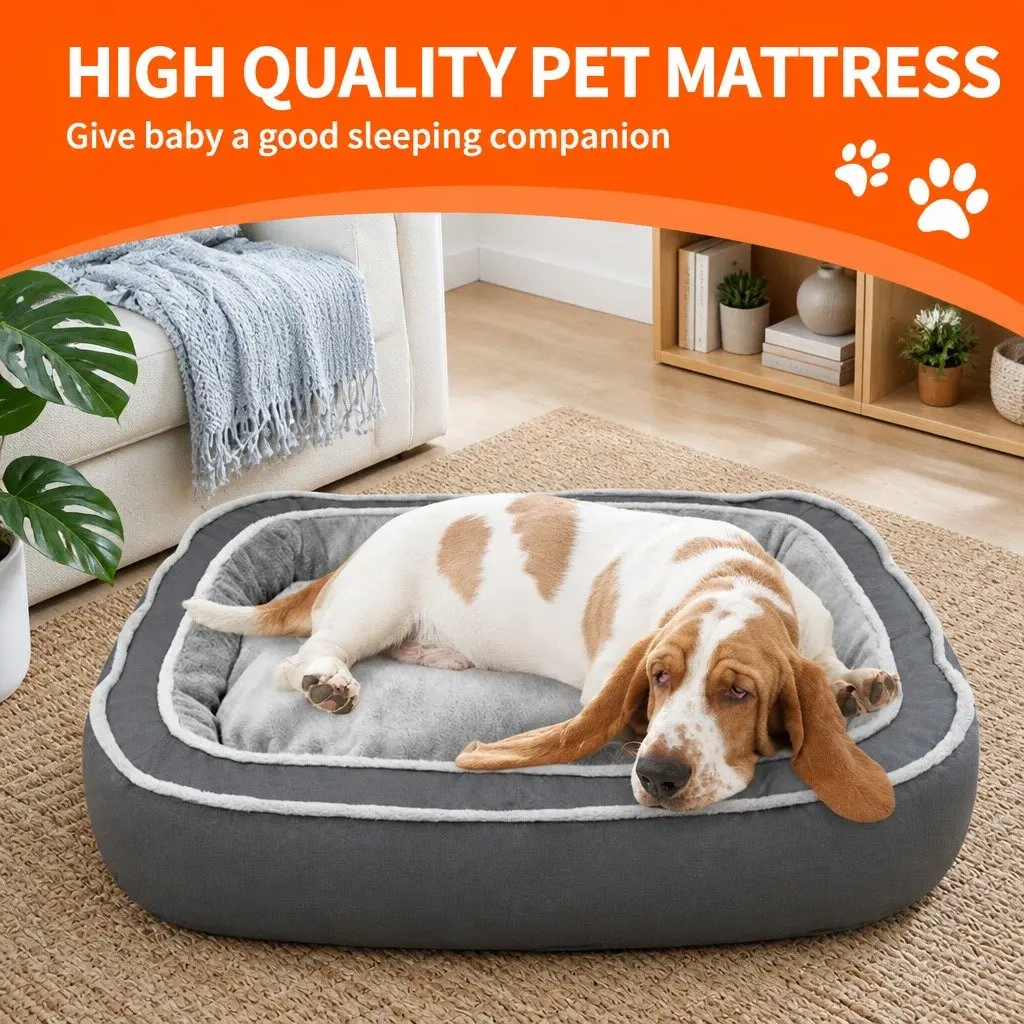Pet Bed Oval for Dogs and Cats 90x70x21cm Blue