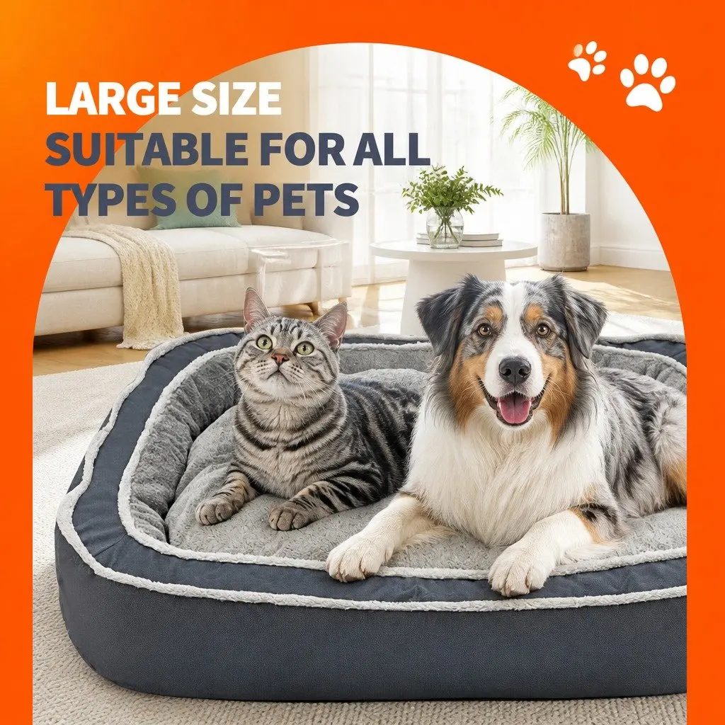 Oval Pet Bed for Dogs 75x60x19cm Blue