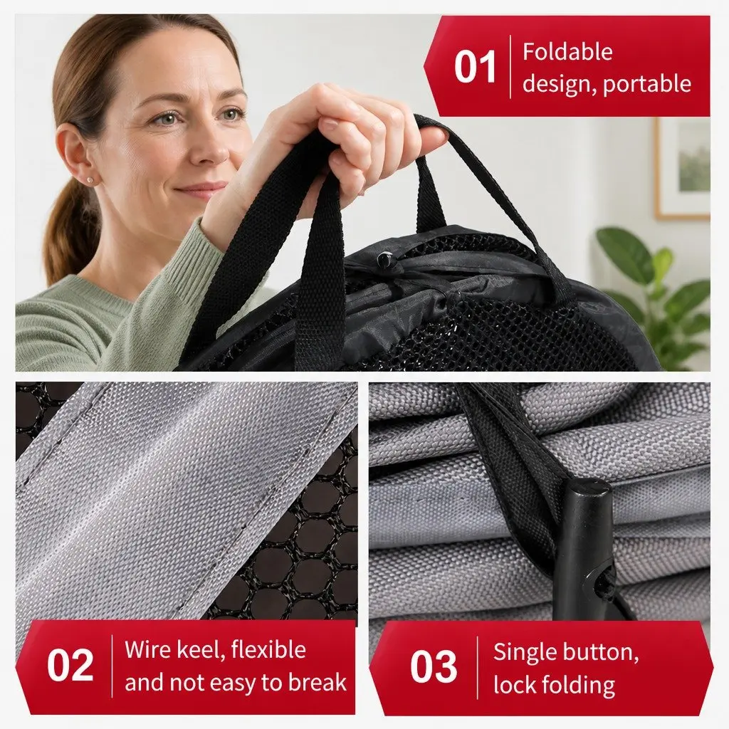 Portable Foldable Pet Carrier Bag for Cats Dogs Size 123x58x58cm