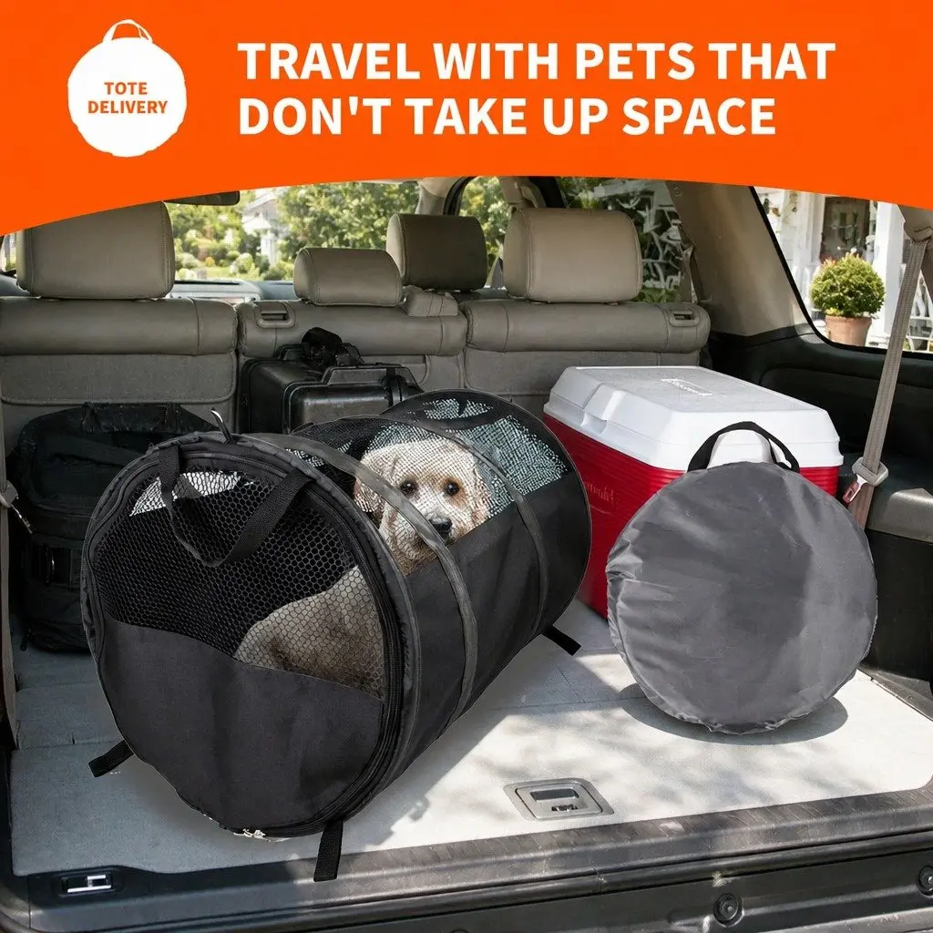 Portable Foldable Pet Carrier Bag for Cats Dogs Size 123x58x58cm
