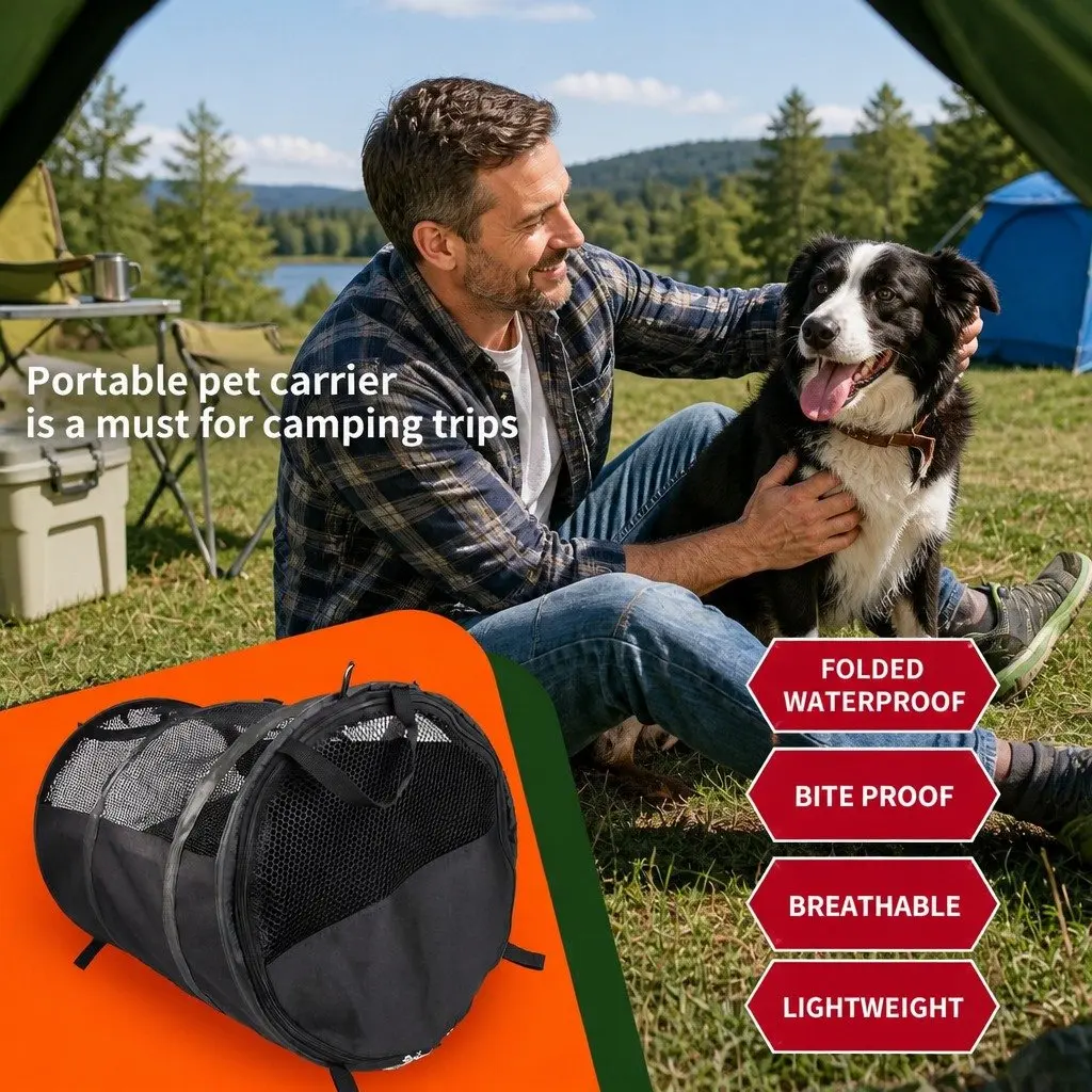 Portable Foldable Pet Carrier Bag for Cats Dogs Size 123x58x58cm