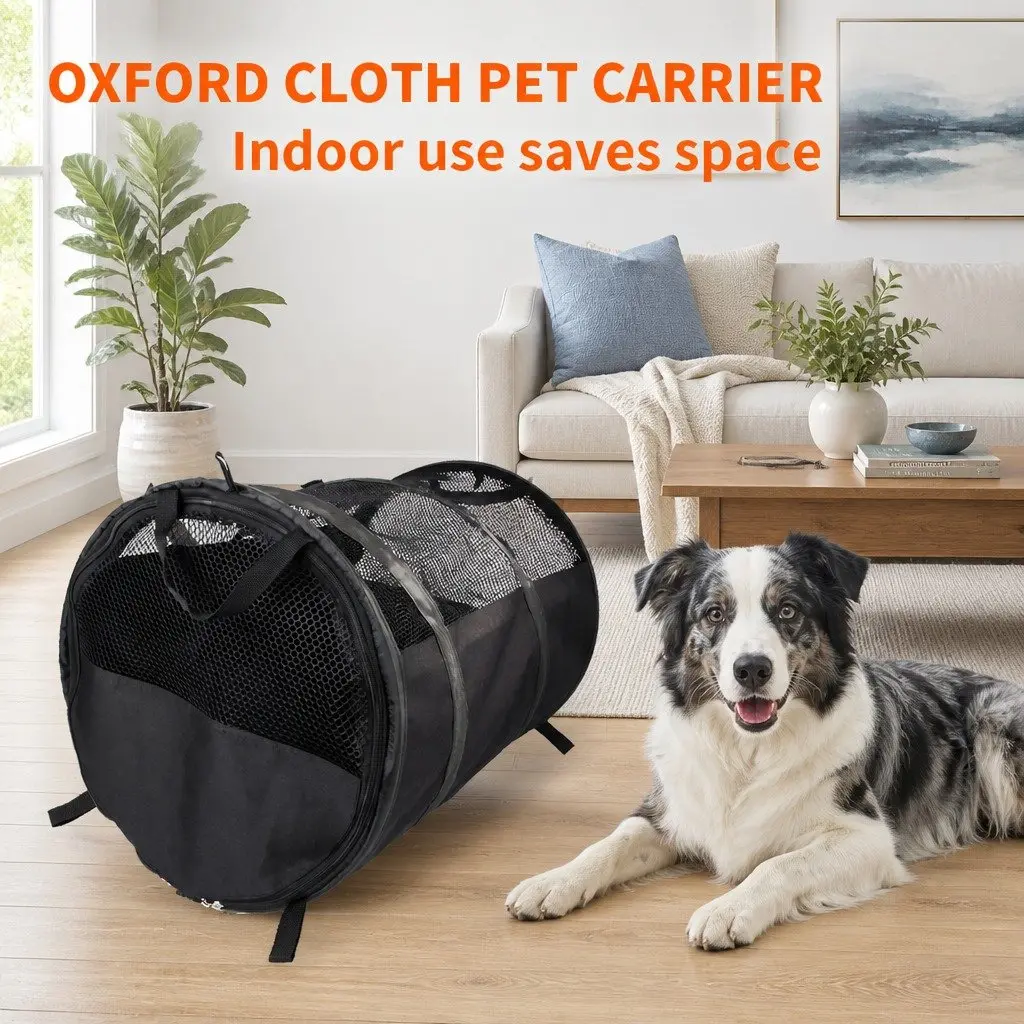 Pet Carrier Bag Portable Travel for Cats Dogs Black Shoulder Strap Lightweight