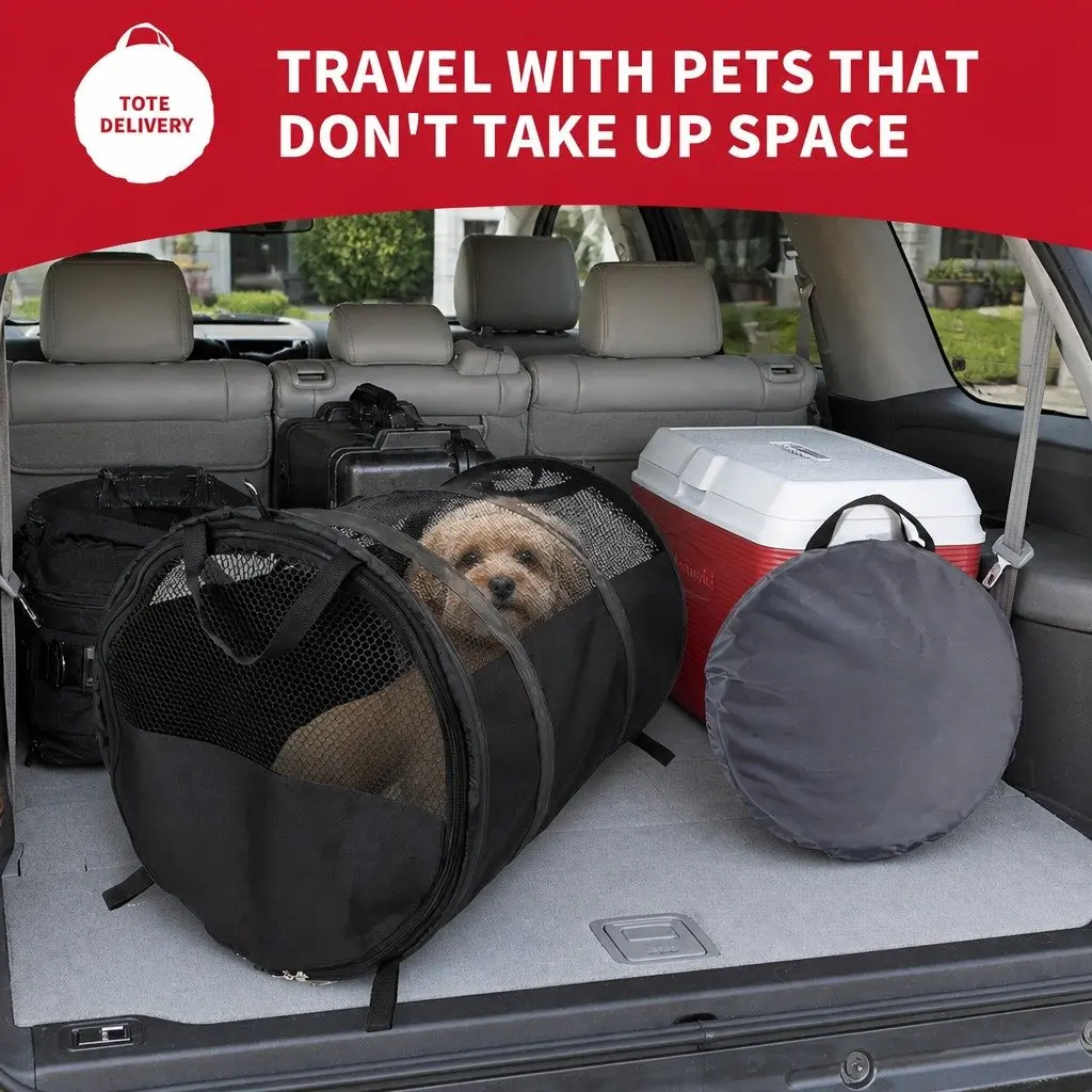 Pet Carrier Bag for Cats Dogs Portable Travel Use 57x41x41cm Gray
