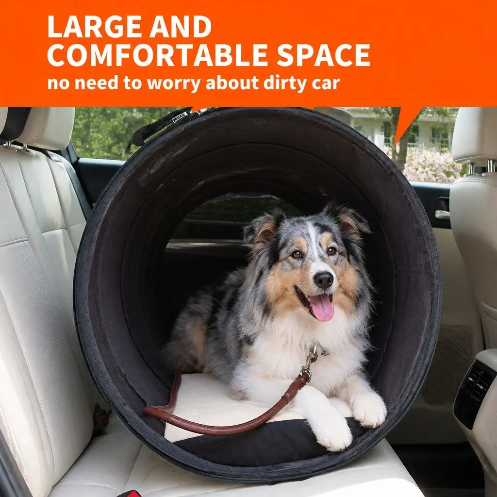 Pet Carrier Bag for Cats Dogs Portable Travel Use 57x41x41cm Gray