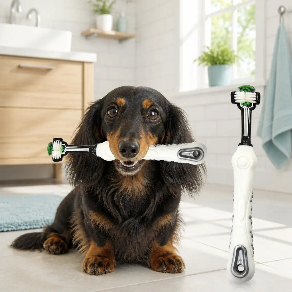 Three-Head Multi-Angle Pet Toothbrush