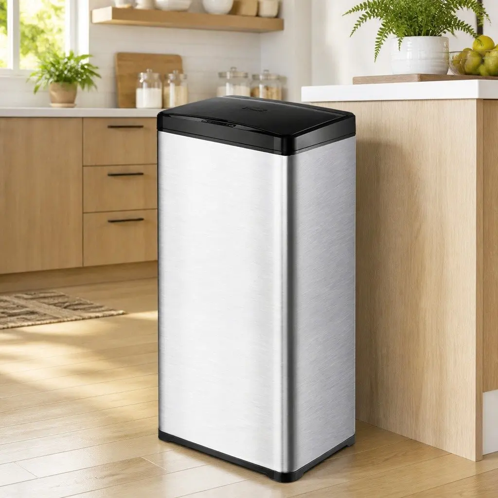Automatic Motion Sensor Waste Bin Kitchen 50L Stainless Steel