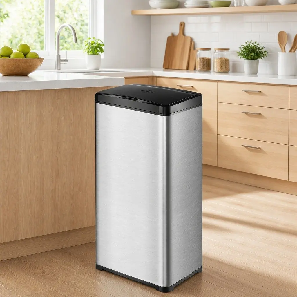 Automatic Motion Sensor Waste Bin Kitchen 50L Stainless Steel