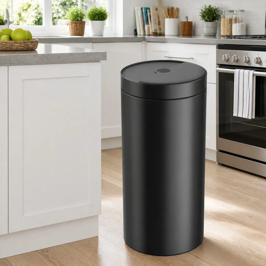 40L Touch-Free Sensor Trash Can with Steel Body