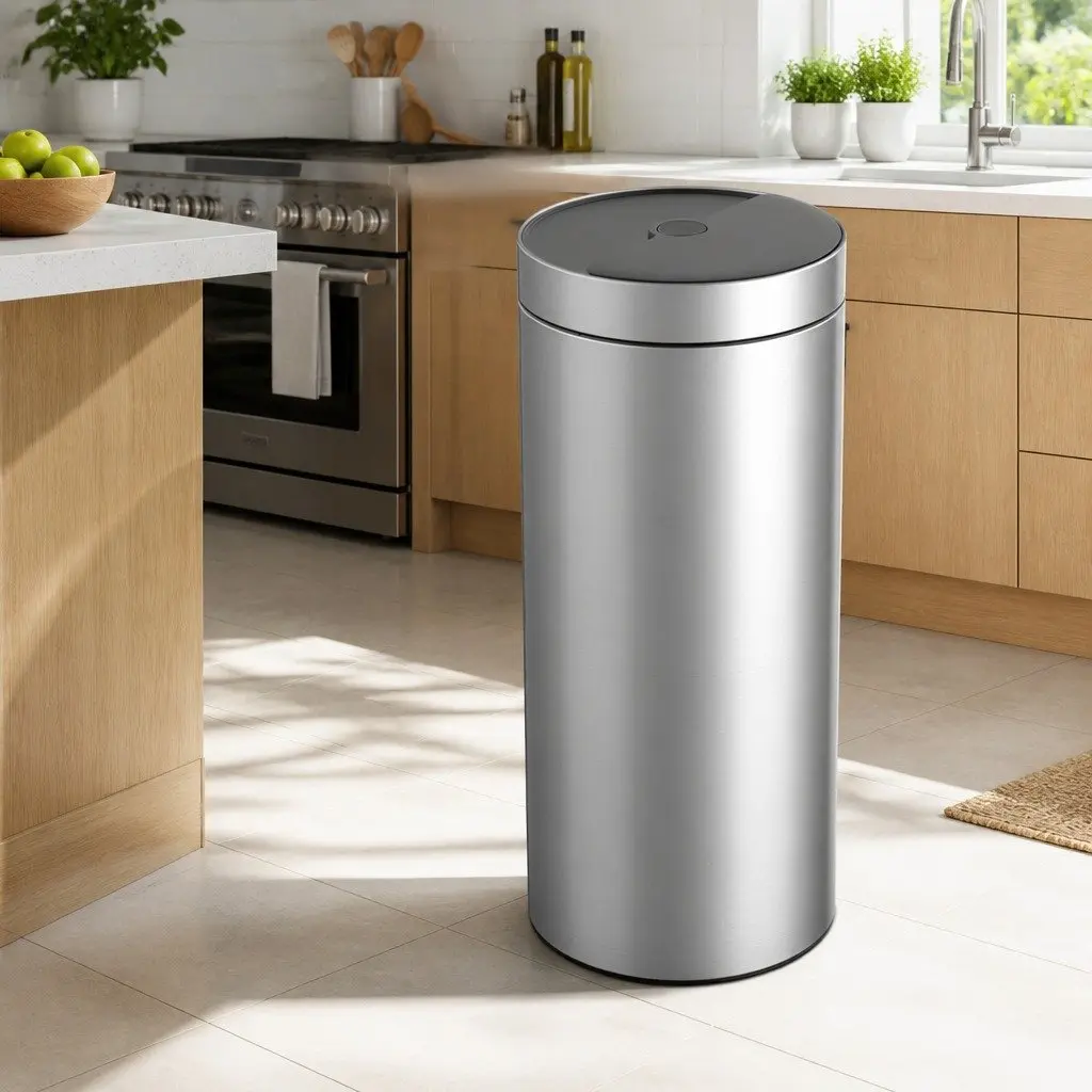 40L Automatic Sensing Kitchen Trash Can Touchless Stainless Steel Waste Bin