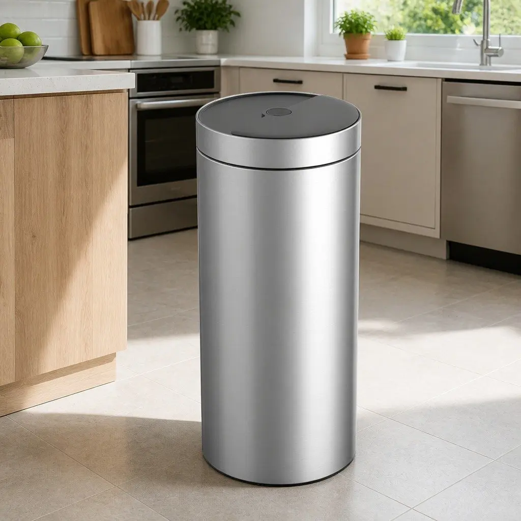 40L Automatic Sensing Kitchen Trash Can Touchless Stainless Steel Waste Bin