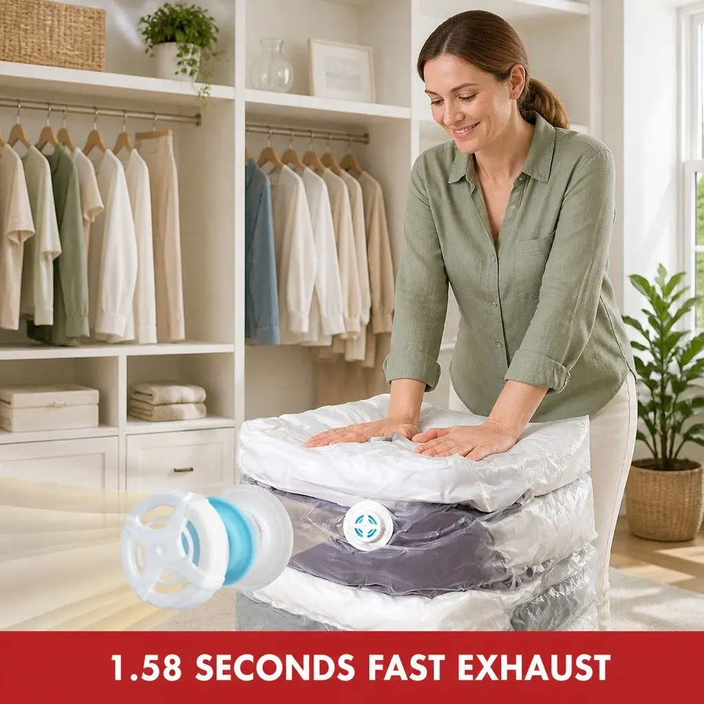 Vacuum Storage Bag for Bedding and Clothes Organizer Household Size S