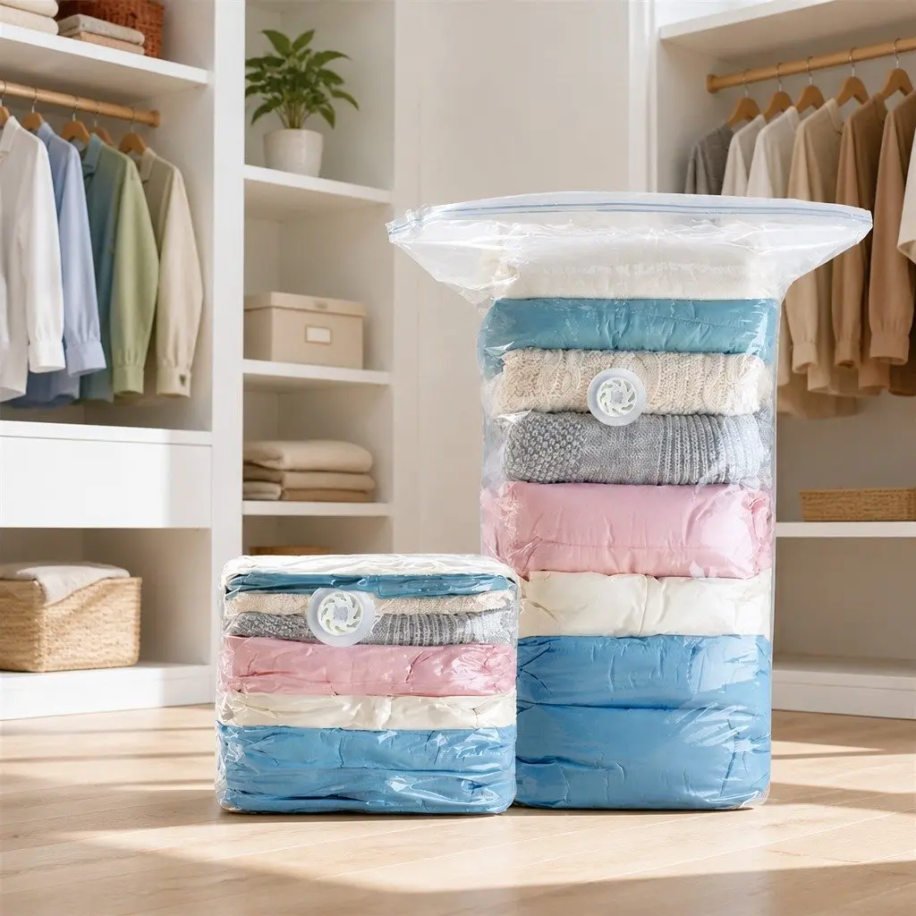 Vacuum Storage Bag for Bedding and Clothes Organizer Household Size S