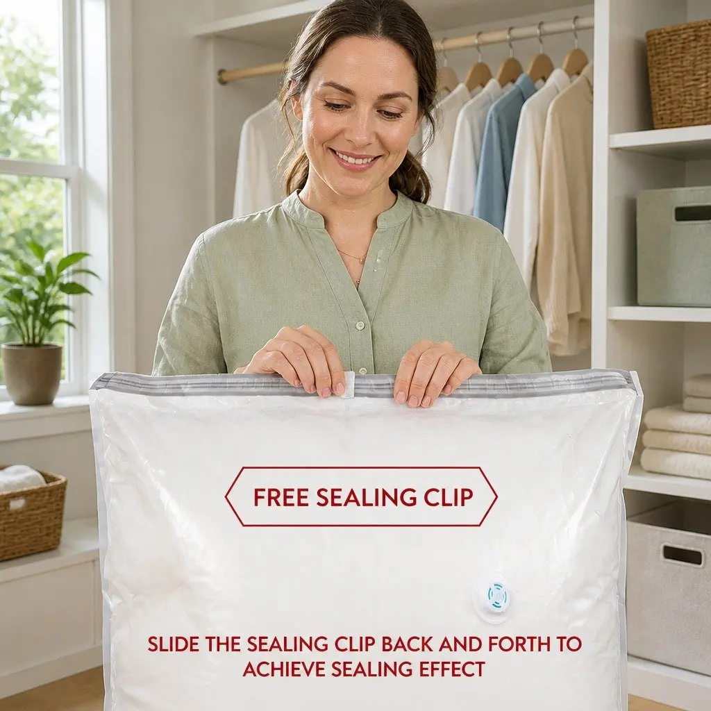 Vacuum Storage Bag for Bedding and Clothes Organizer Household Size S