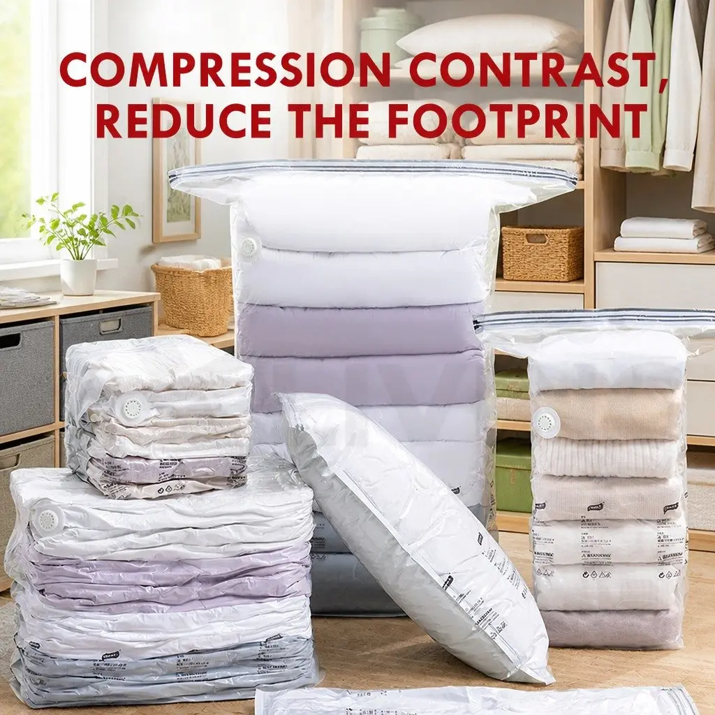 Vacuum Compression Storage Bag XL for Household Use