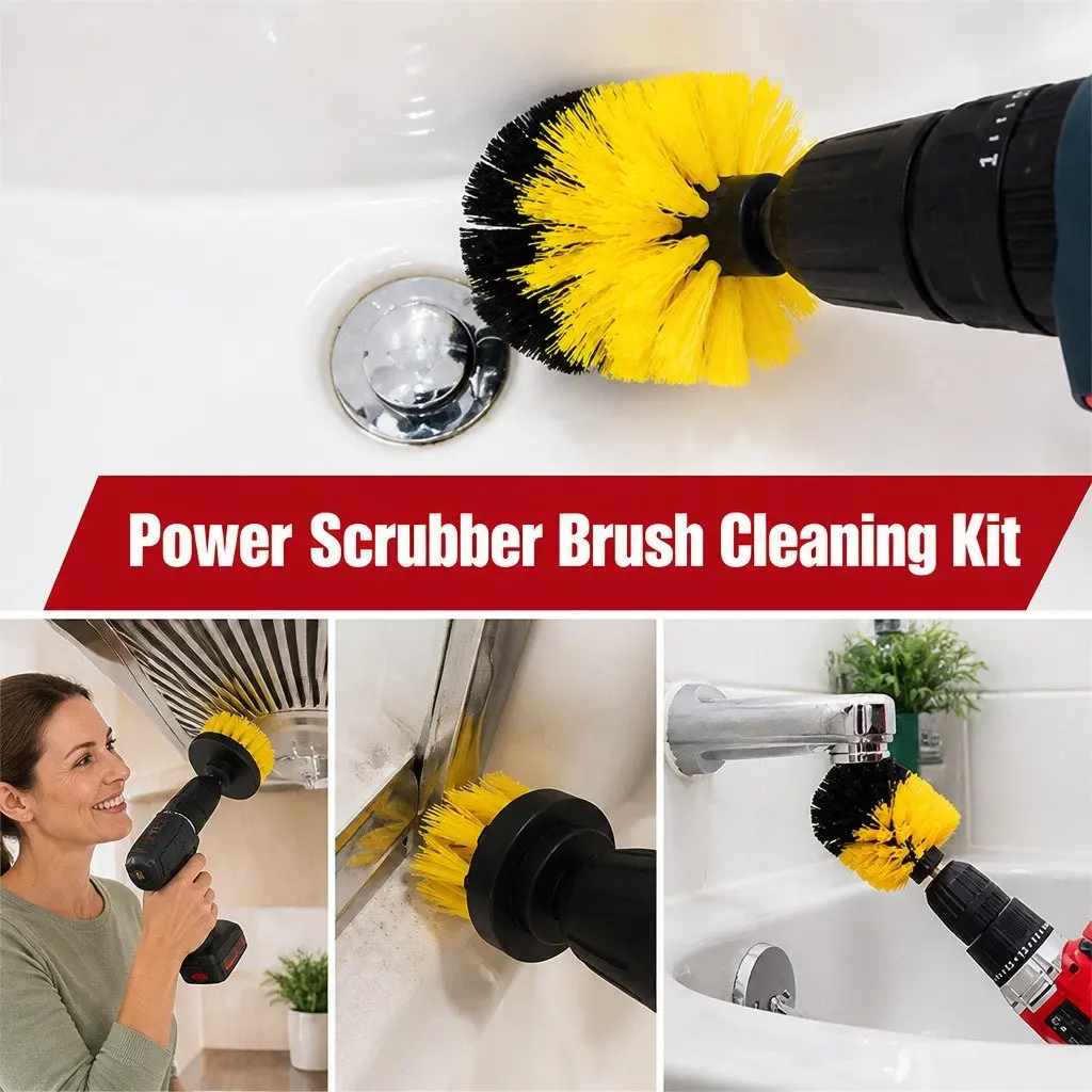 Electric Drill Cleaning Brush Set Three-Piece Bathroom Kitchen Tool Kit 2 3.5 4 Inch
