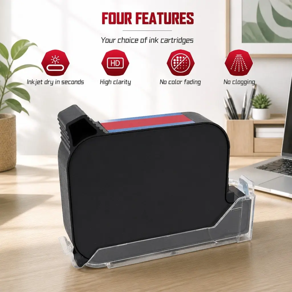 Black Fast Dry Ink Cartridge for Printers 600DPI