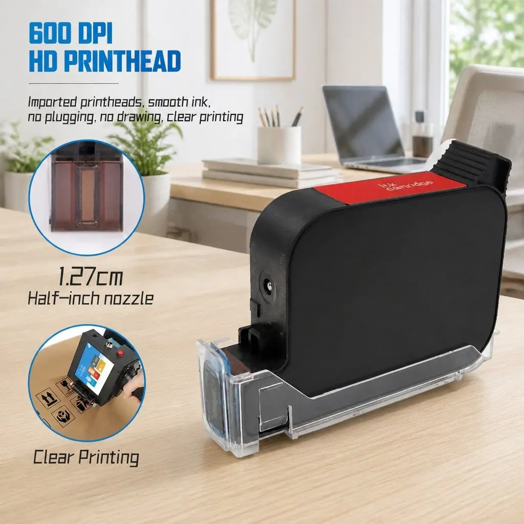 Black Fast Dry Ink Cartridge for Printers 600DPI
