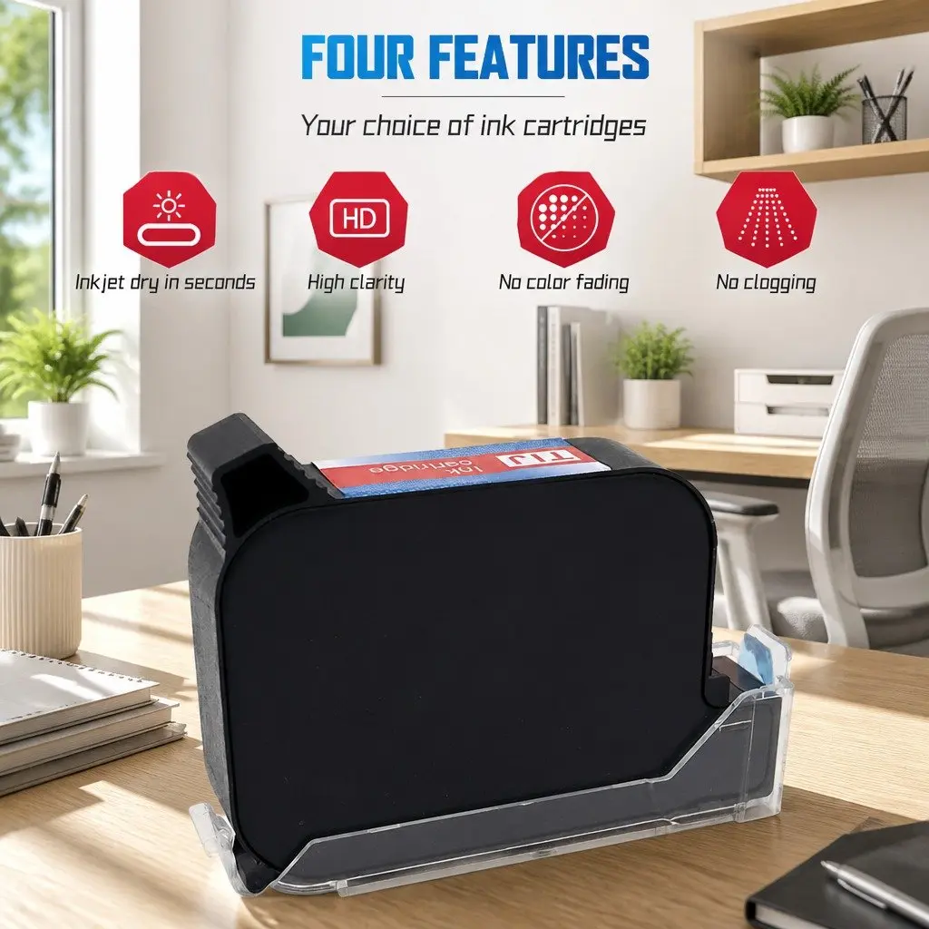 25.4mm Quick-Drying Black Ink Cartridges