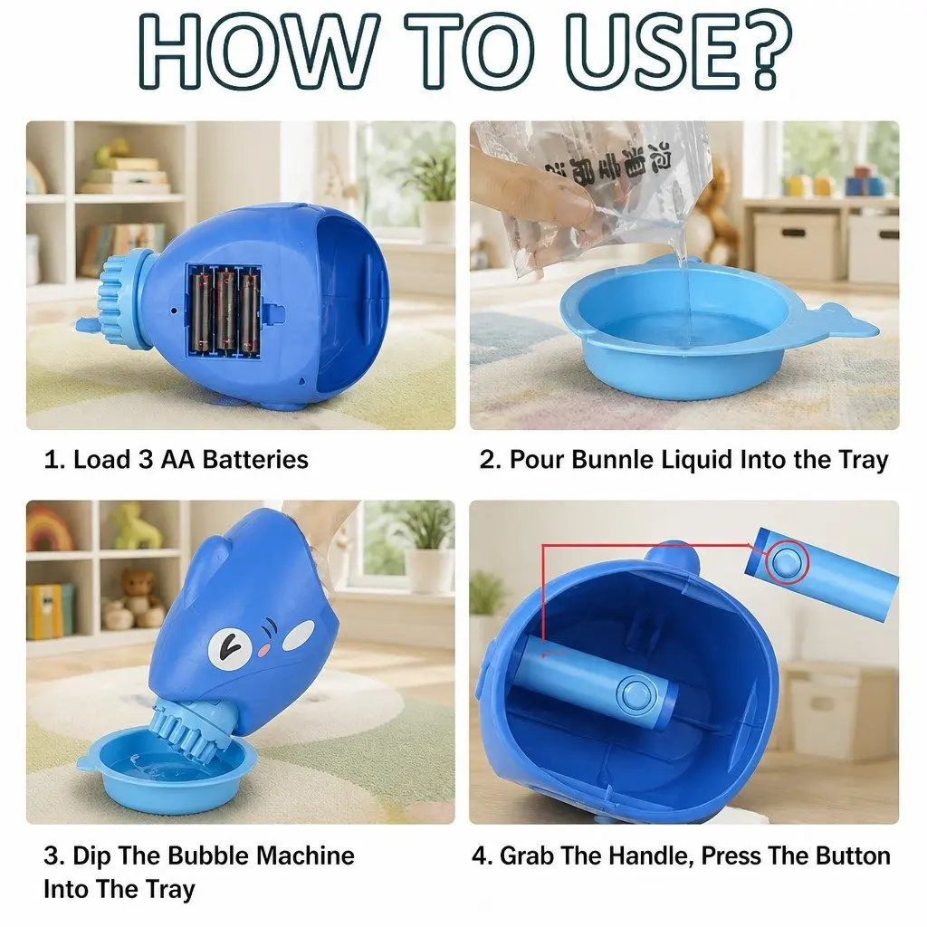 Bubble Gun Toy for Outdoor Use 15 Hole Hand-Held Automatic Machine