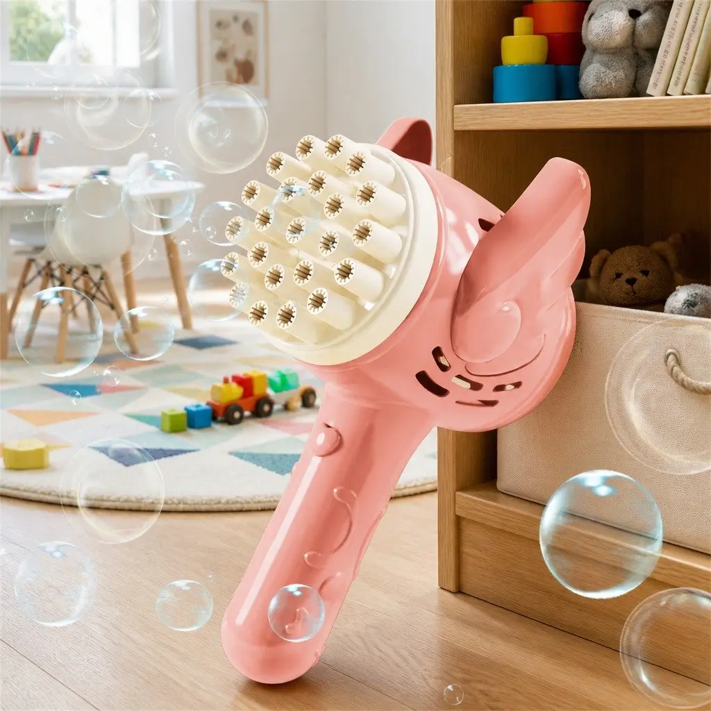Electric Bubble Machine 23 Hole Toy Gun Gatling Bubble Maker for Kids Playing