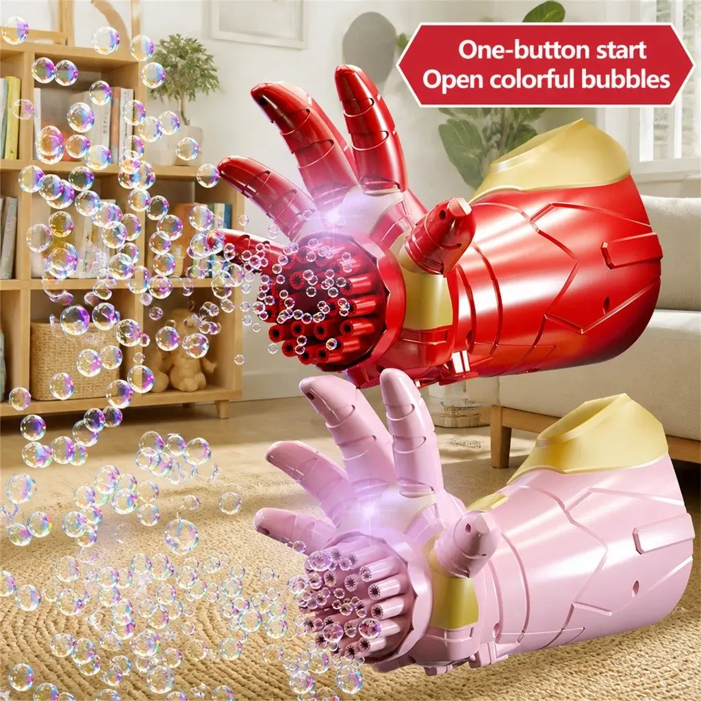 Automatic Bubble Gun Toy for Kids Porous Luminous Children Outdoor Play
