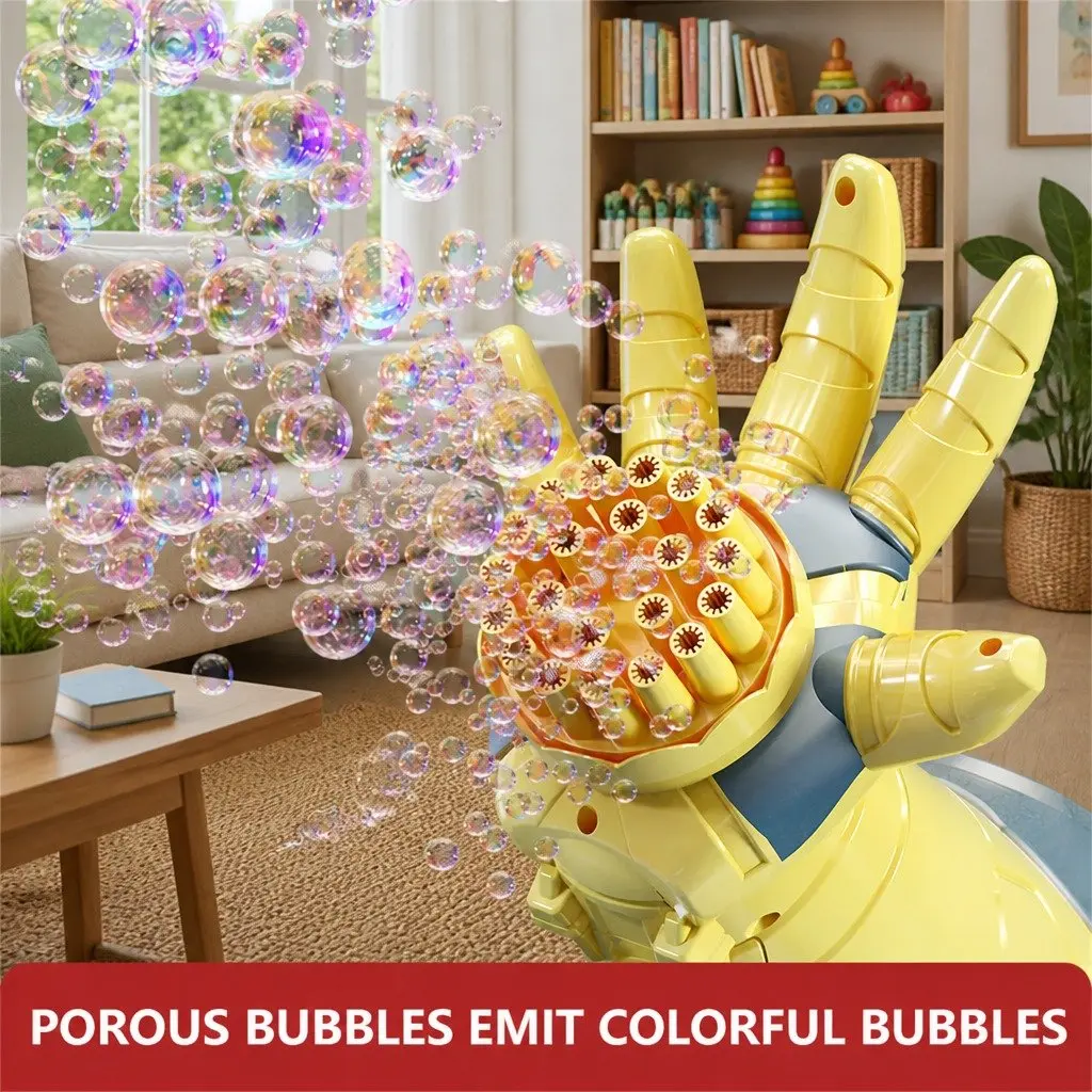 Automatic Bubble Gun Toy for Kids Porous Luminous Children Outdoor Play