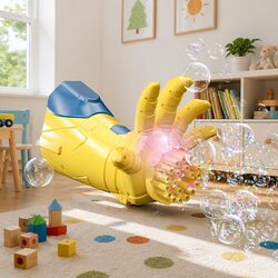 Automatic Bubble Gun Electric Toy Kids Luminous No Leak Porous Design