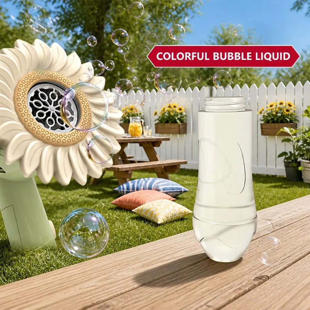 Handheld Bubble Machine Sunflower Summer Kids Water Toys Green Outdoor Fun