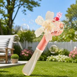 Pink Bubble Machine: 14cm x 13cm x 38cm Toy Specifications