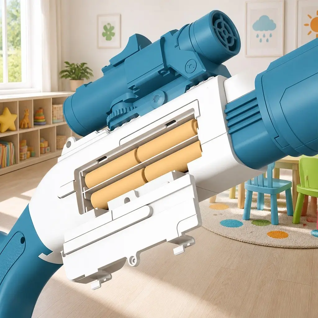 Automatic Bubble Machine Hand-Held Spray Gun Electric 10-Hole Toy