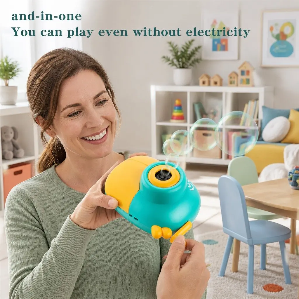 Electric Bubble Machine Handheld Toy for Kids Children Baby Bubble Blower