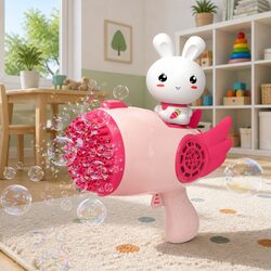 Automatic Bubble Gun Toy Outdoor Soap Machine Cartoon Design 69-Hole